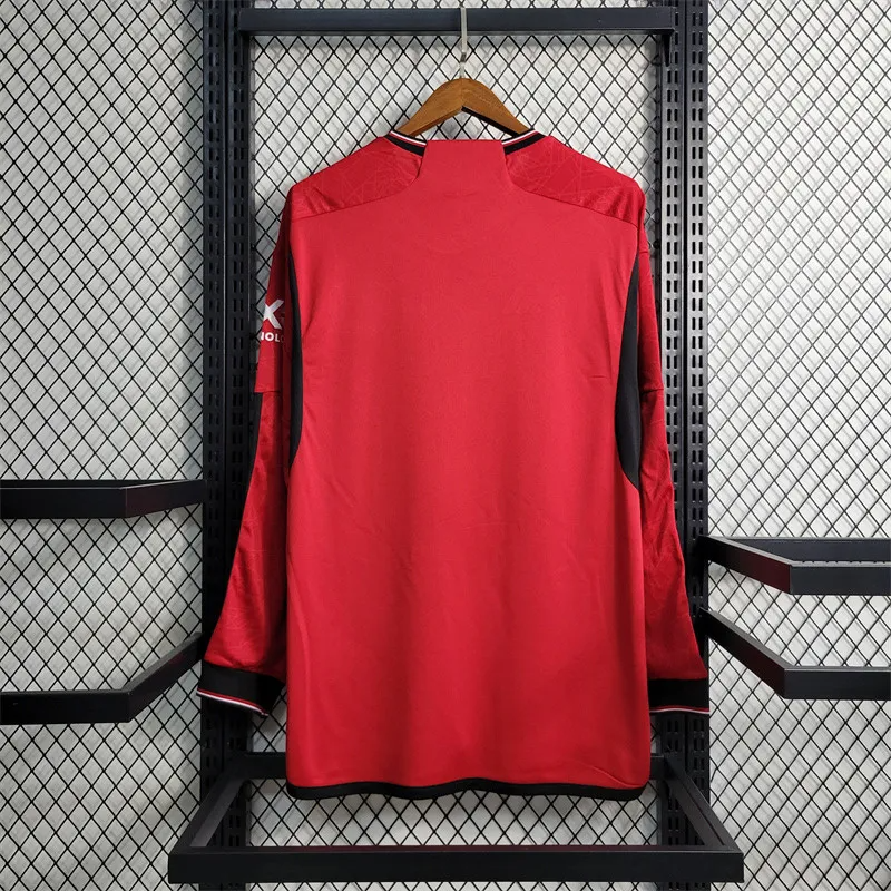 Manchester United 23-24 Home Long Sleeve Jersey - Fans Version