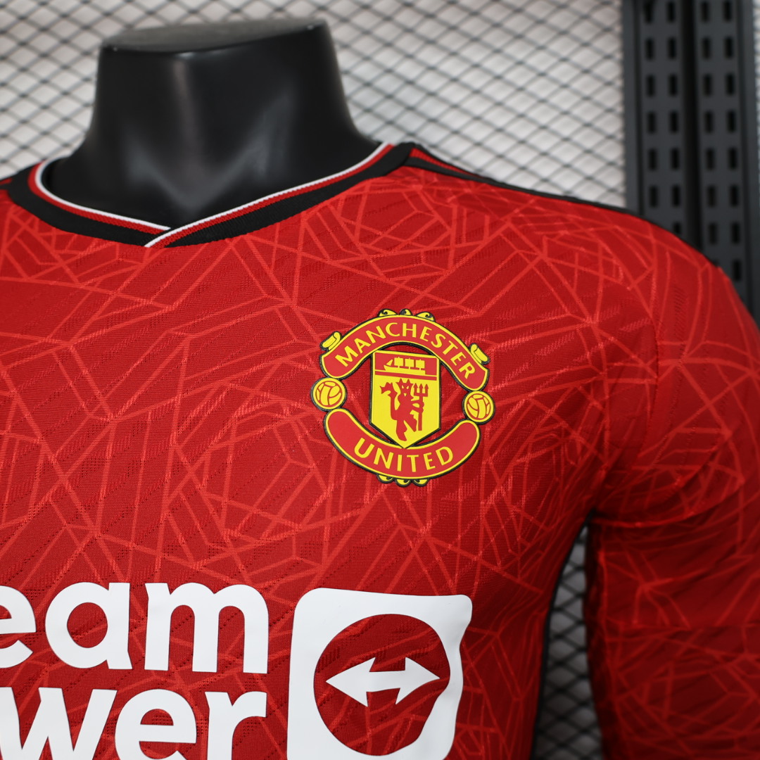 Manchester United 23-24 Home Long Sleeve Jersey - Player Version