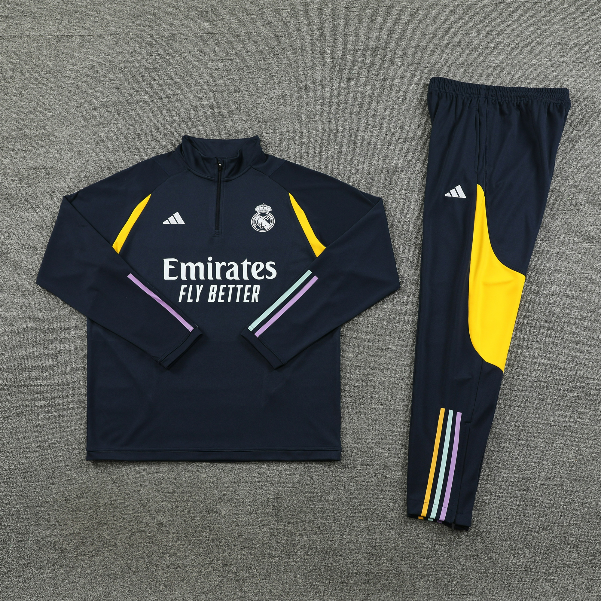 Real Madrid 23-24 Long Sleeve Training Set Navy blue
