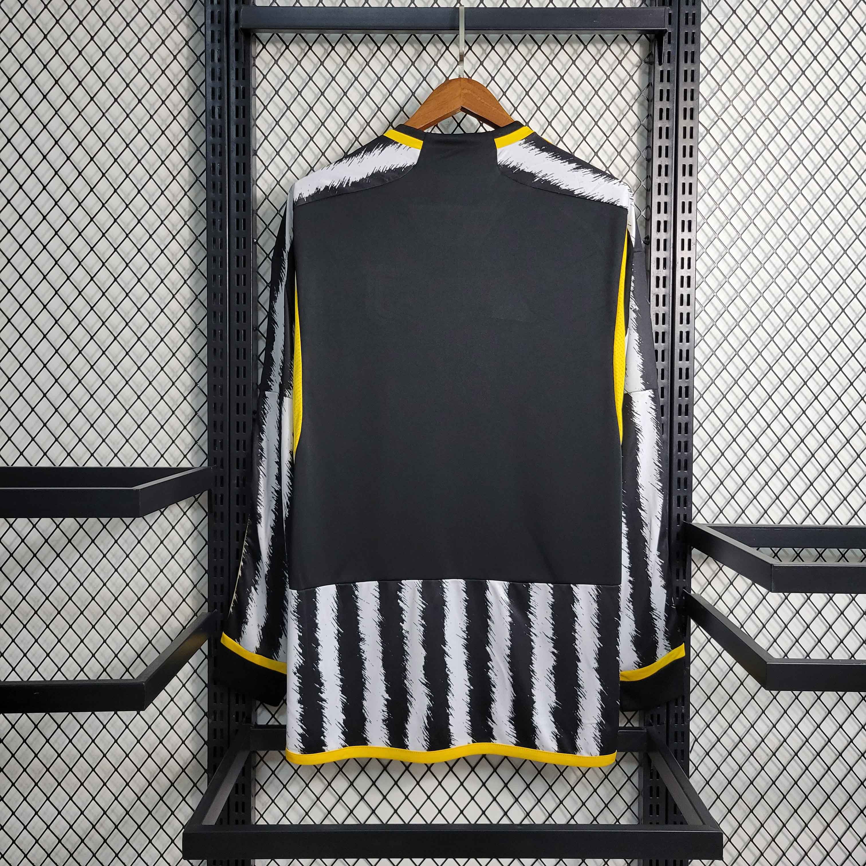 23-24 Juventus Home Long Sleeve Jersey - Fans Version