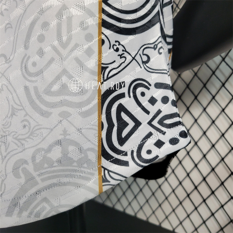 Real Madrid 23-24 White Black Jersey - Player Version