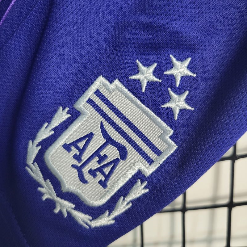 Argentina 3 Stars 22-23 Away Stadium Kids Kit ( with 2022 World Champions Patch )