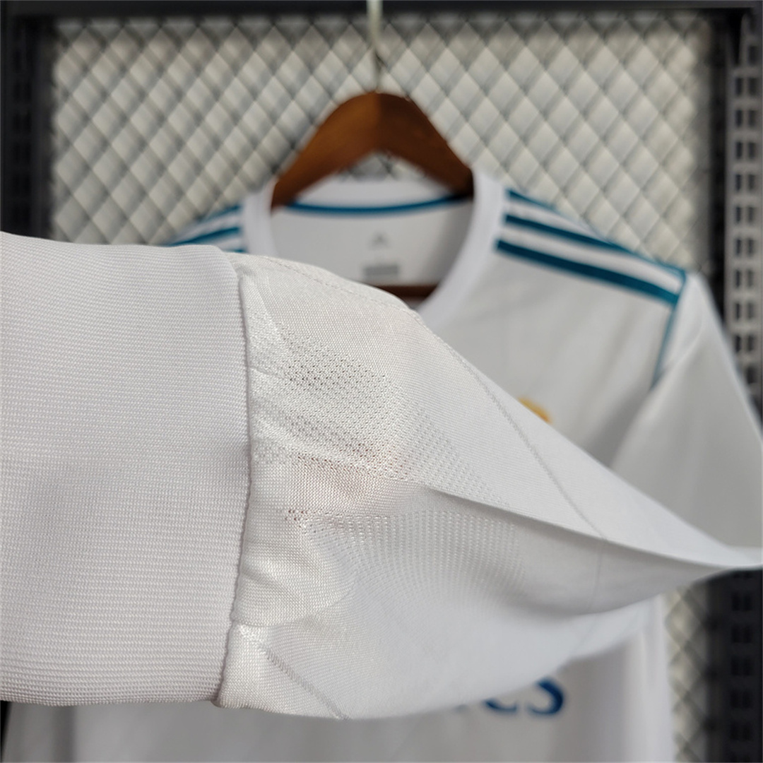 Real Madrid Retro 17-18 Home Long Sleeve Shirt