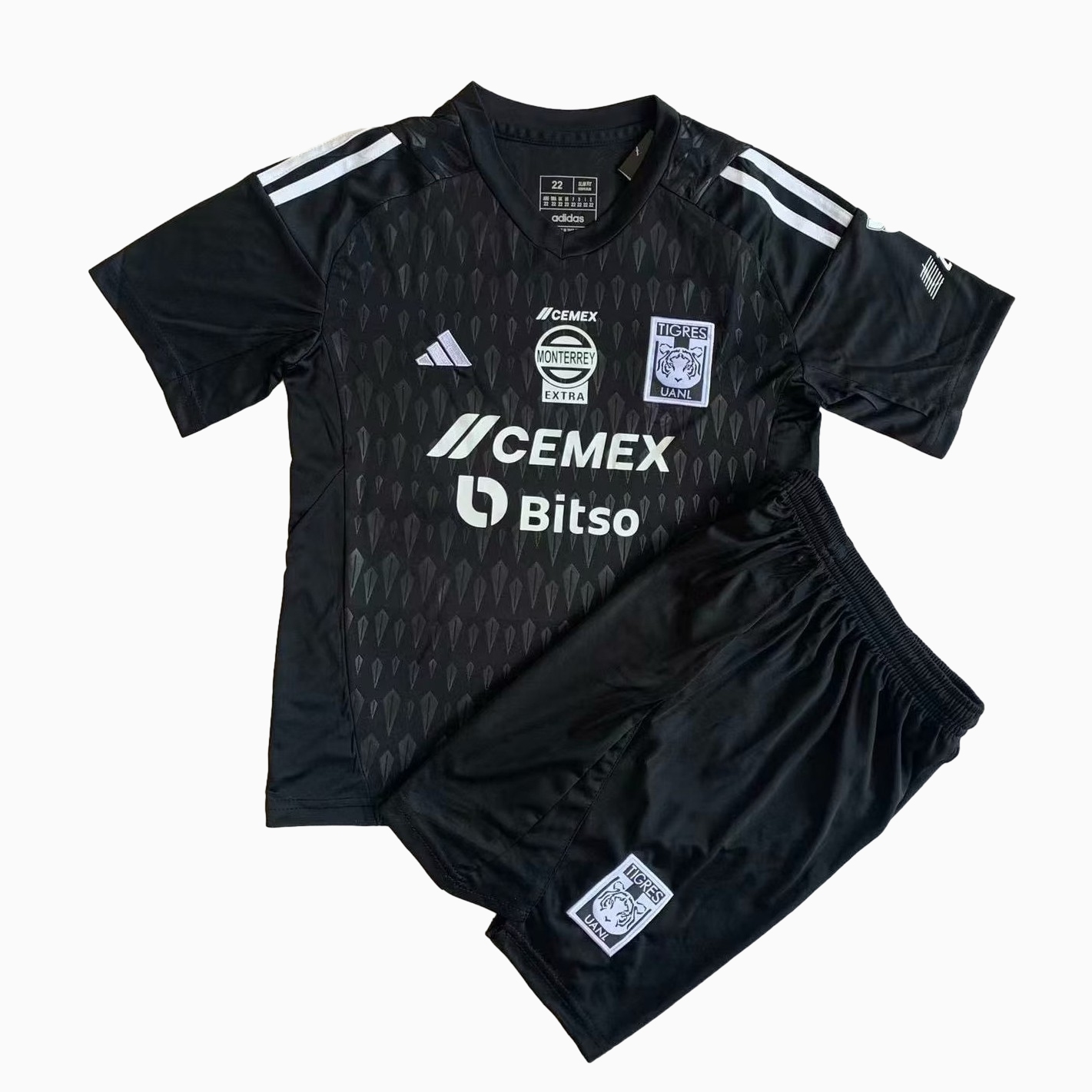 Tigres UANL 23-24 Black Goalkeeper Kids Kit