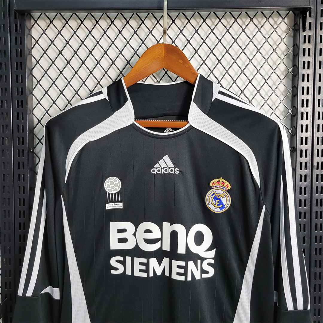 Real Madrid Retro 06-07 Away Long Sleeve Jersey