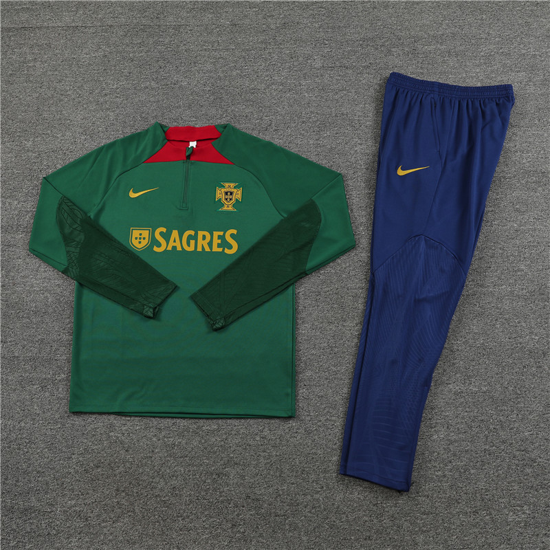 Portugal 23-24 Kids Long Sleeve Training Set Green