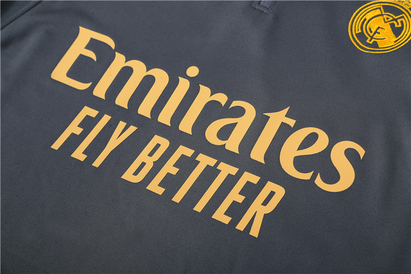 Real Madrid 23-24 Long Sleeve Training Set -Dark Grey