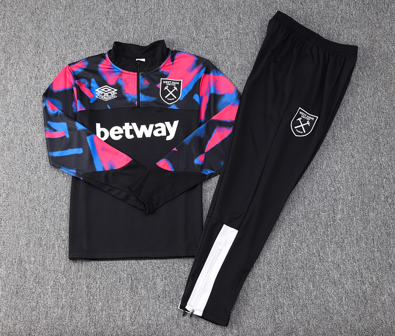 West Ham United 23-24 Long Sleeve Training Set -Black