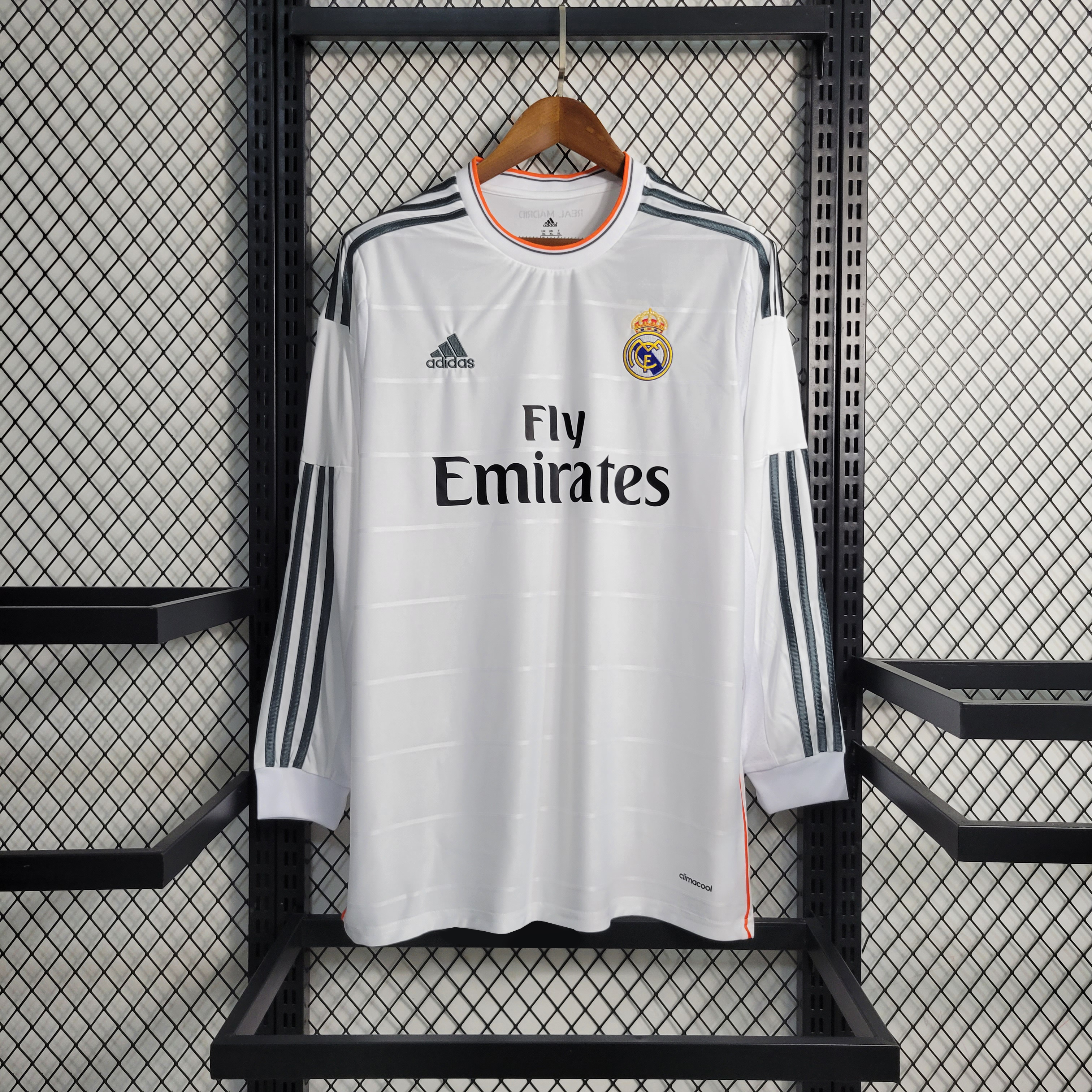 Retro Real Madrid 13-14 Home Stadium Long Sleeve Jersey