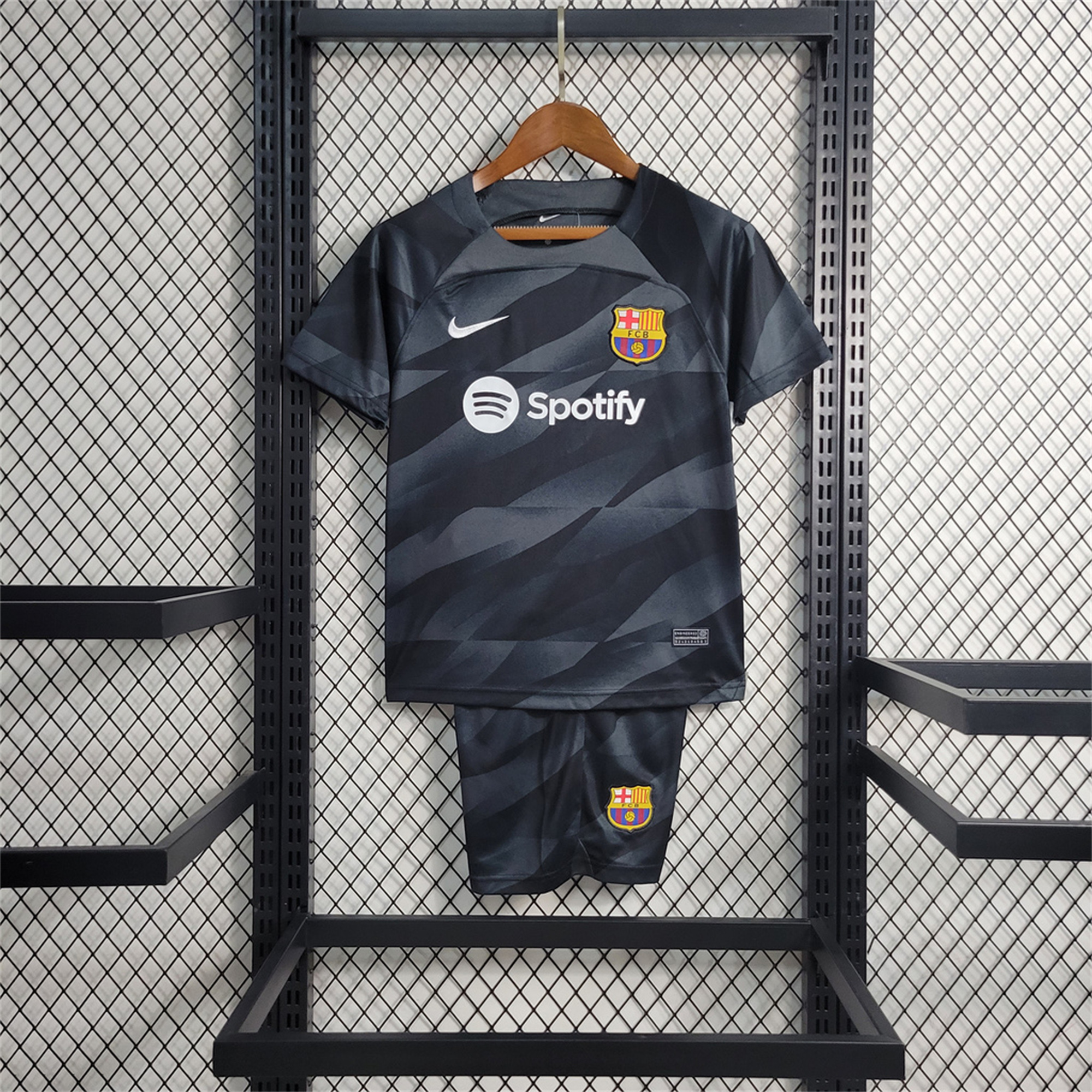 B.A.R.S.A 23-24 Black Goalkeeper Kids Kit