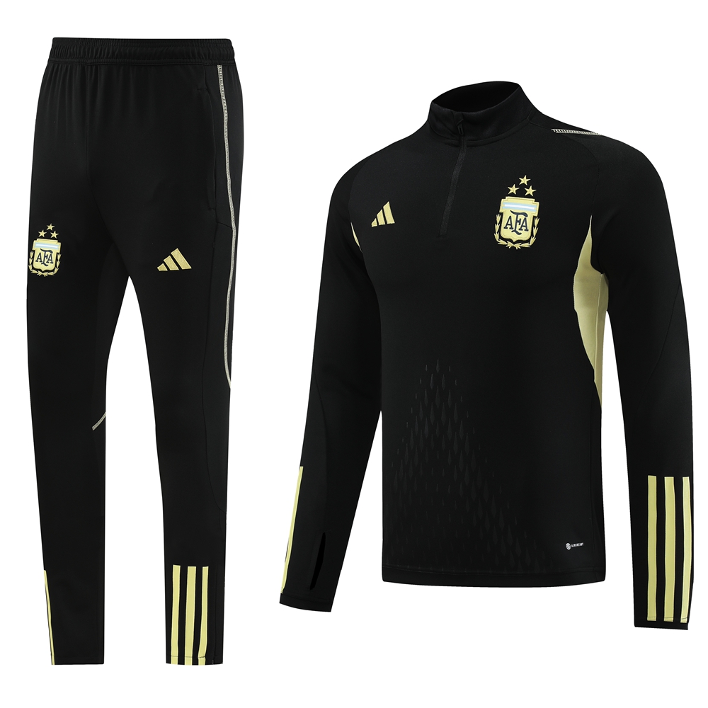 Argentina 23-24 Long Sleeve Training Set - Black