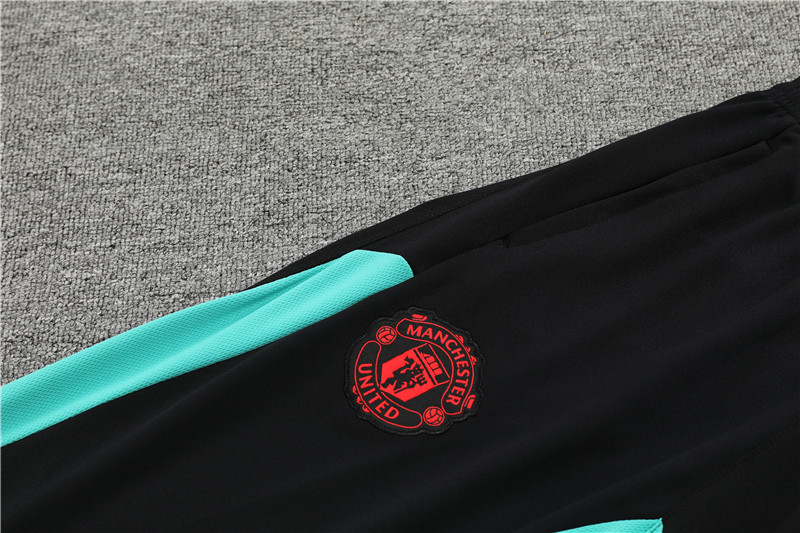 Manchester United 23-24 Kids Long Sleeve Training Set Green