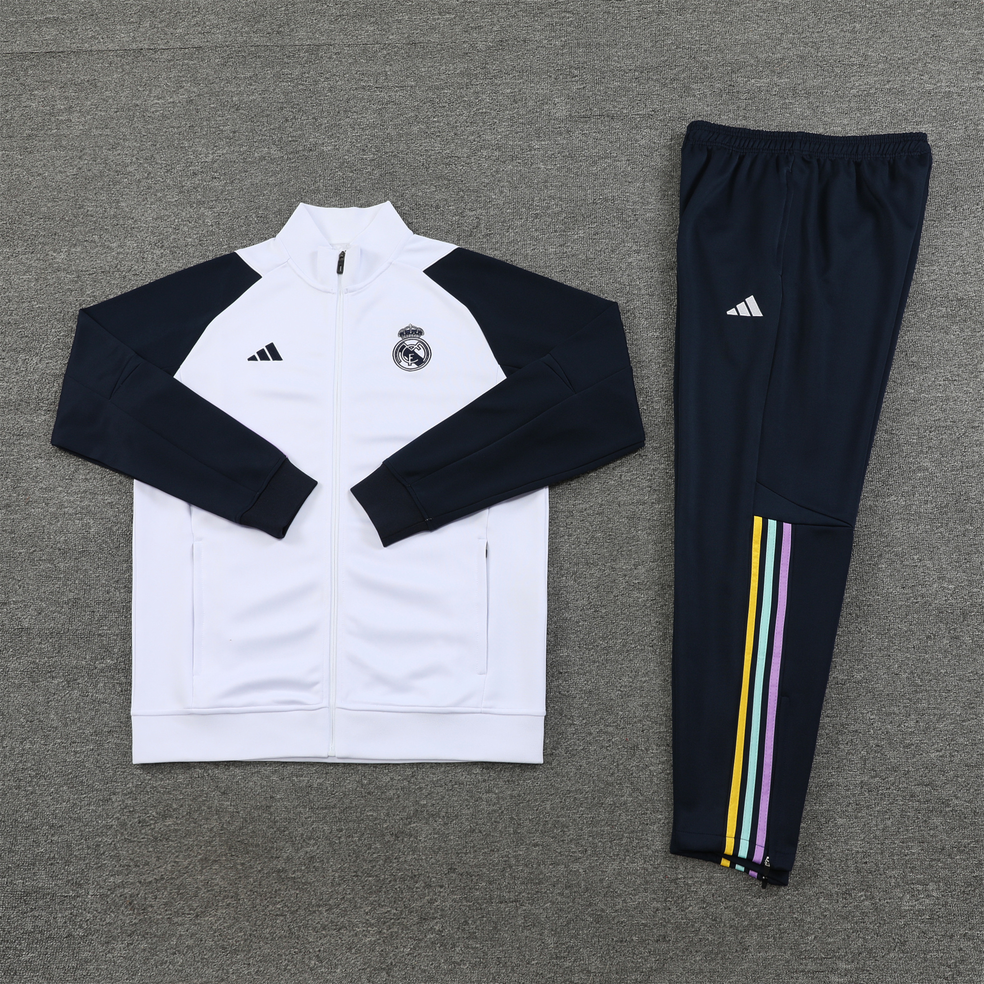 Real Madrid 23-24 Jacket Training Tracksuit White
