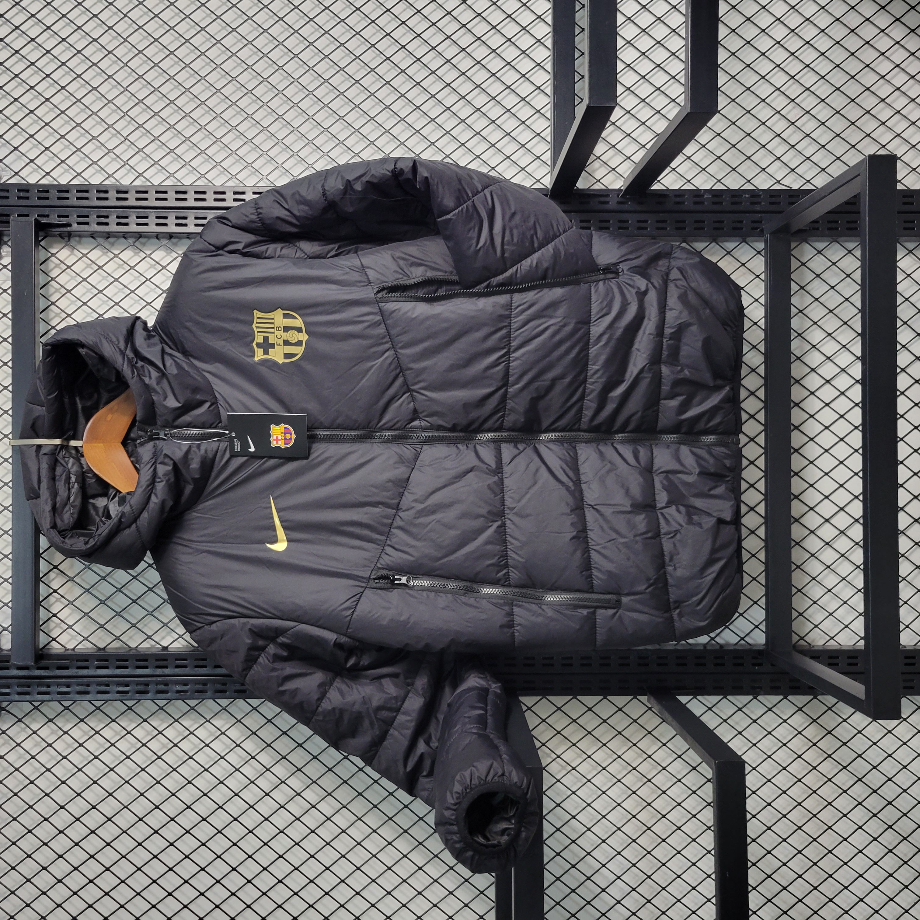 B.A.R.S.A 23-24 Men's Hooded Thermal Cotton Jacket - Black