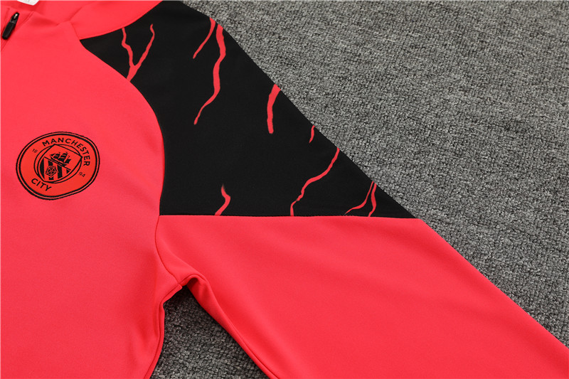 Manchester City 23-24 Long Sleeve Training Set - Orange Red