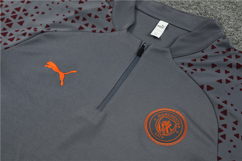 Manchester City 23-24 Long Sleeve Training Set -Dark Grey