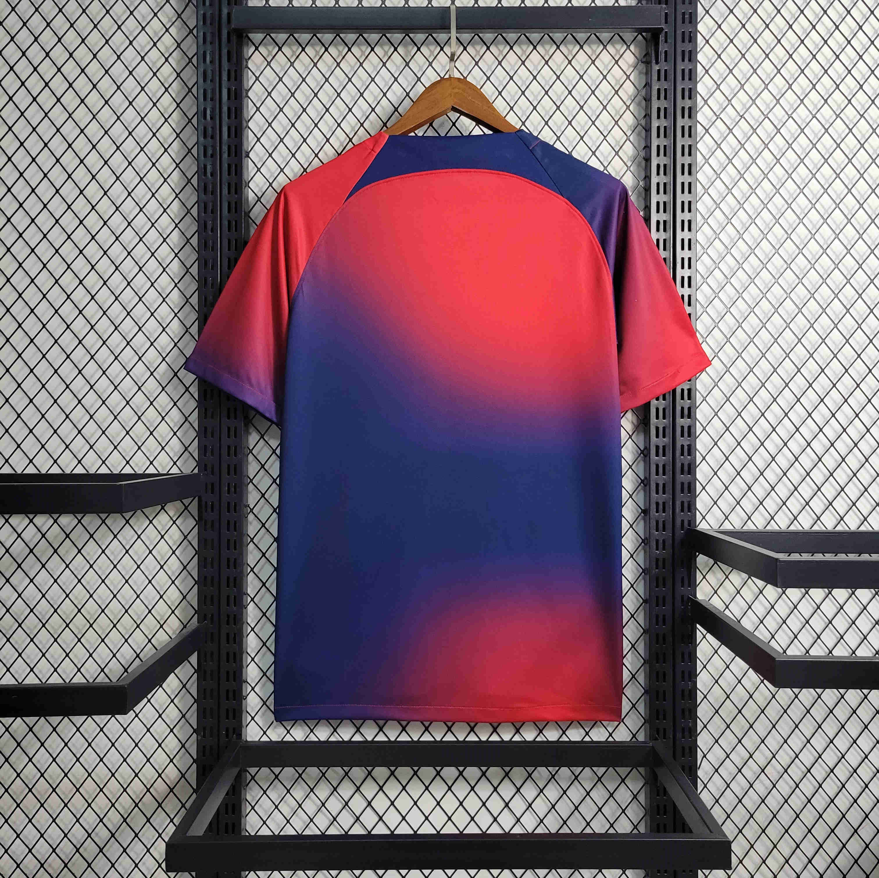23/24 Paris Saint-Germain PSG Red and Blue Training Jersey - Fans Version