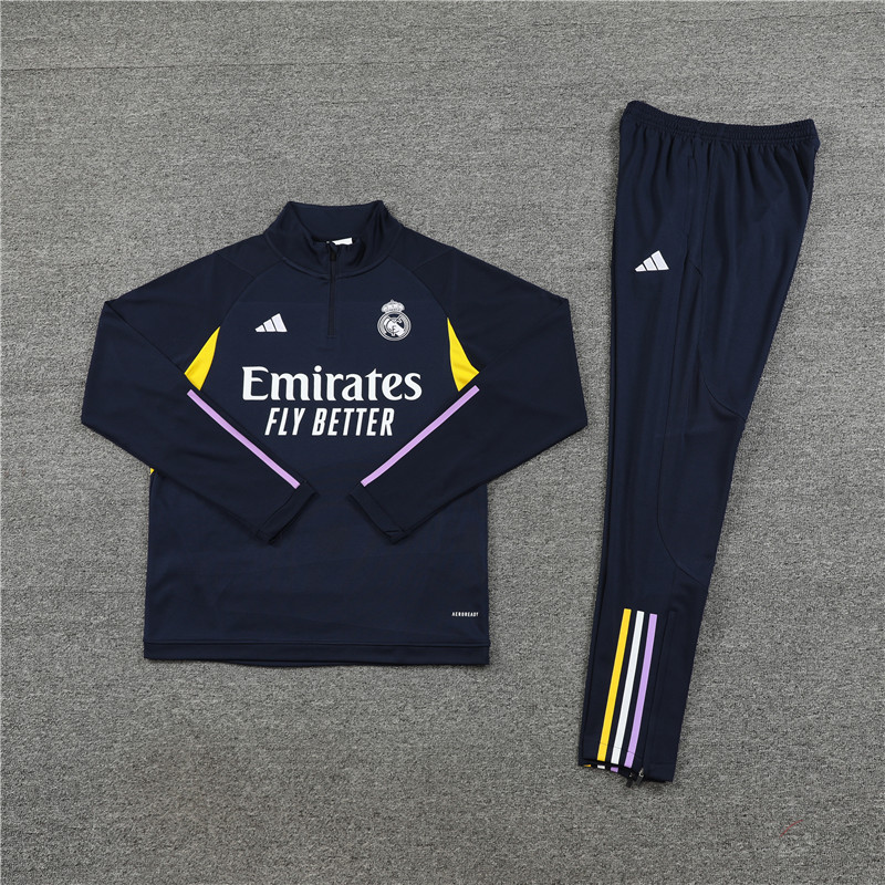 Real Madrid 23-24 Long Sleeve Training Set -Royal Blue