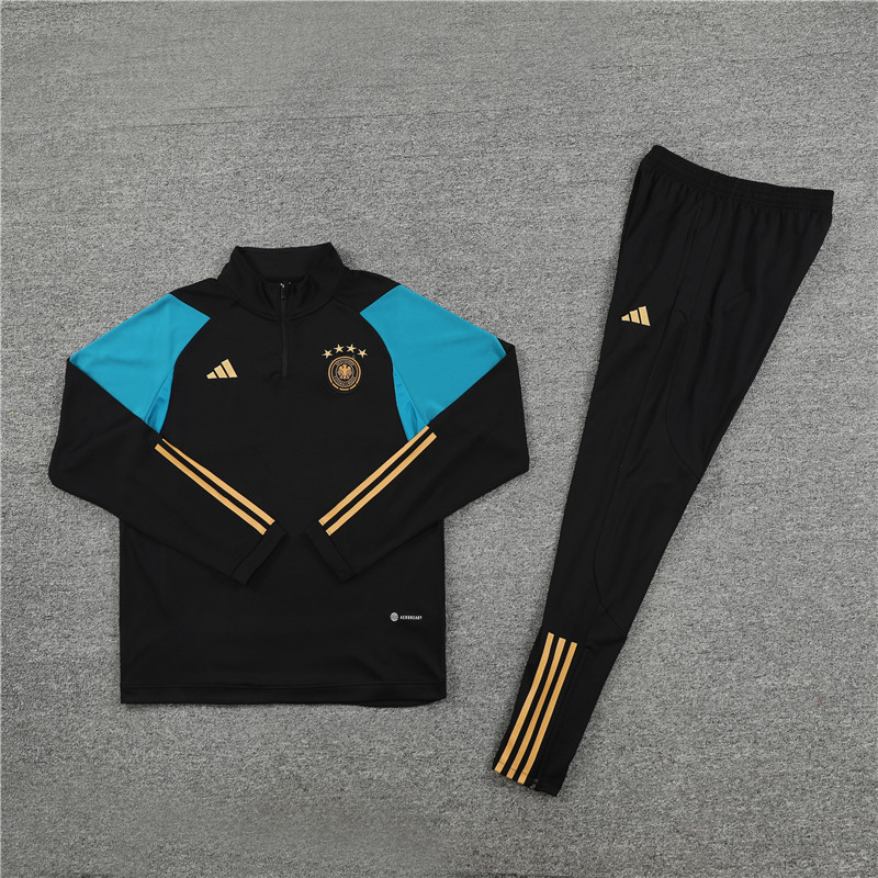 Germany 23-24 Kids Long Sleeve Training Set Black