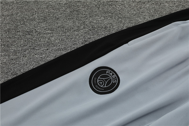Paris Saint-Germain PSG 23-24 Kids Long Sleeve Training Set Light Gray