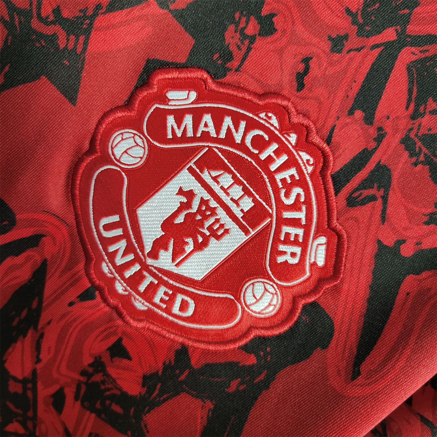 Manchester United 23-24 Red Black Training Jersey - Fans Version