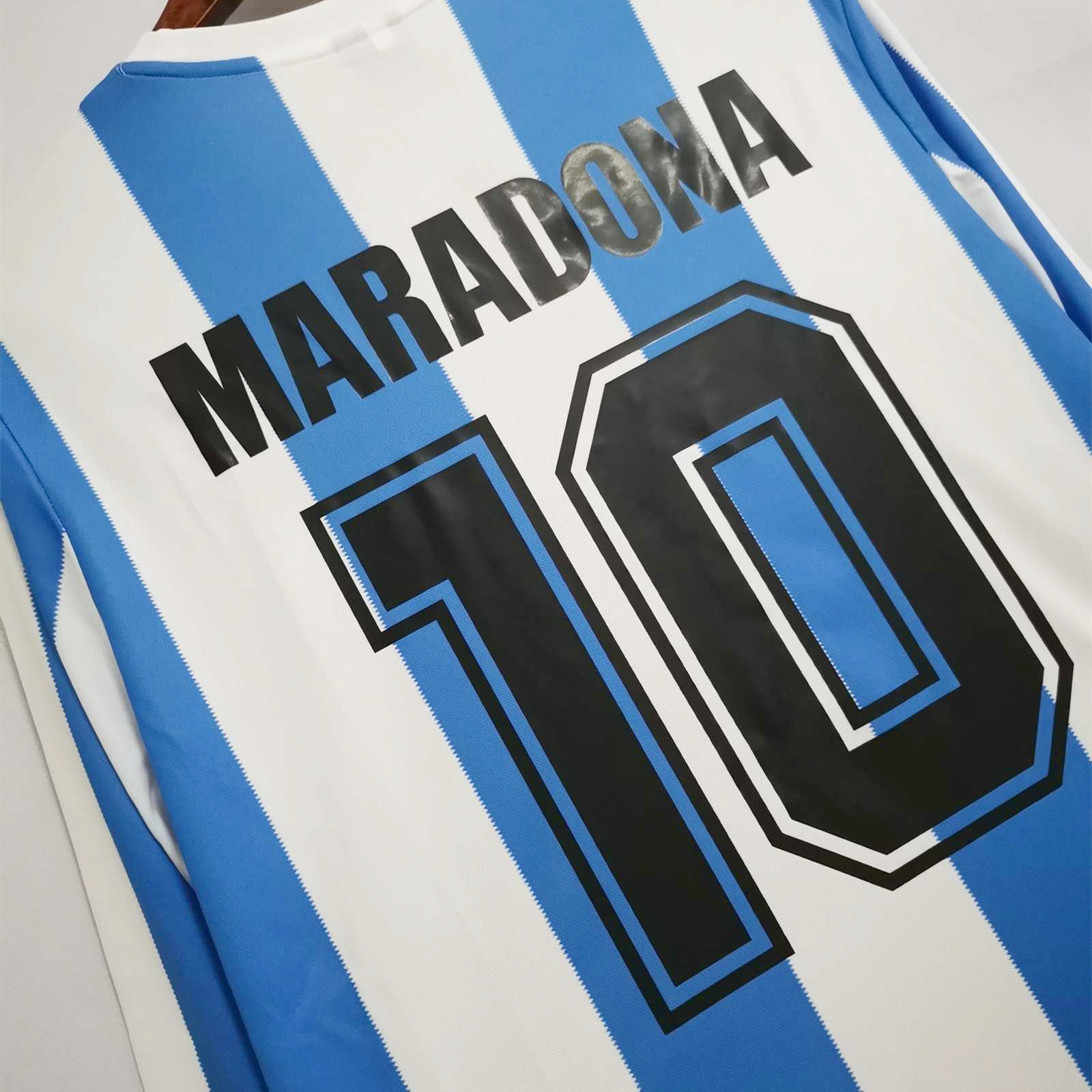 Retro Argentina 1986 Home Stadium Long Sleeve Jersey