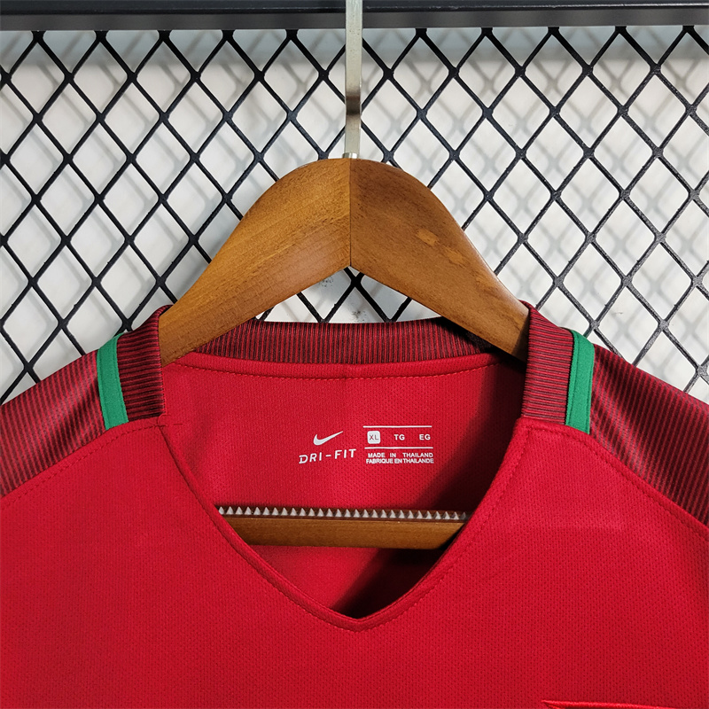 Retro Portugal 16-17 Home Stadium Long Sleeve Jersey