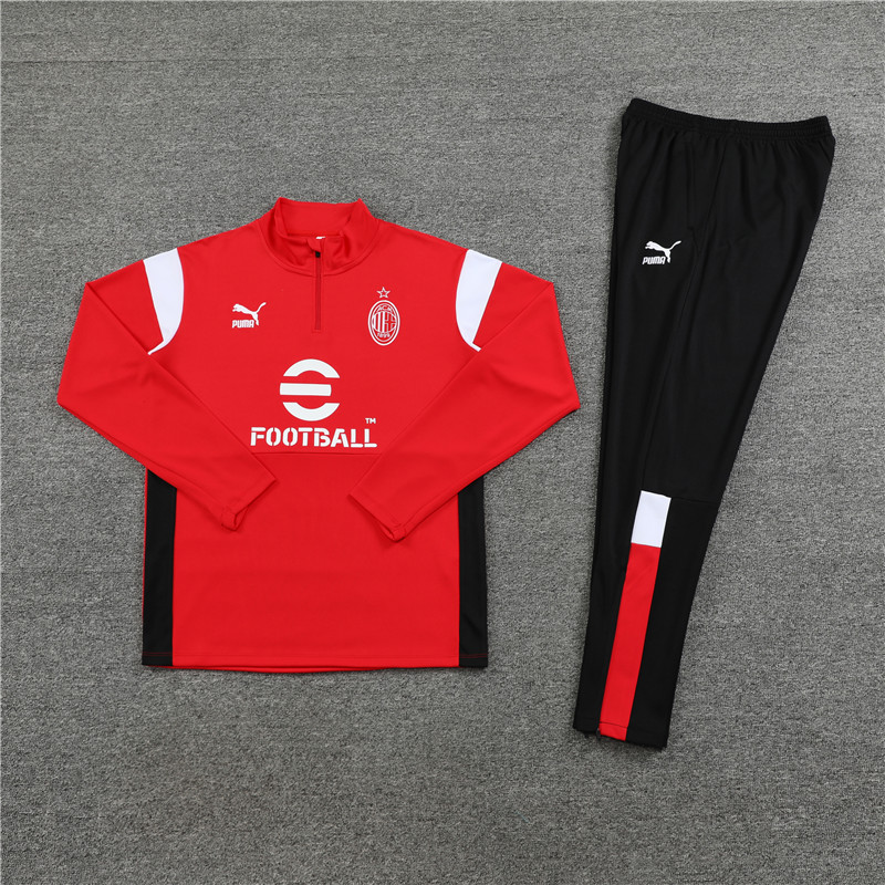 AC Milan 23-24 Long Sleeve Training Set -Red and White
