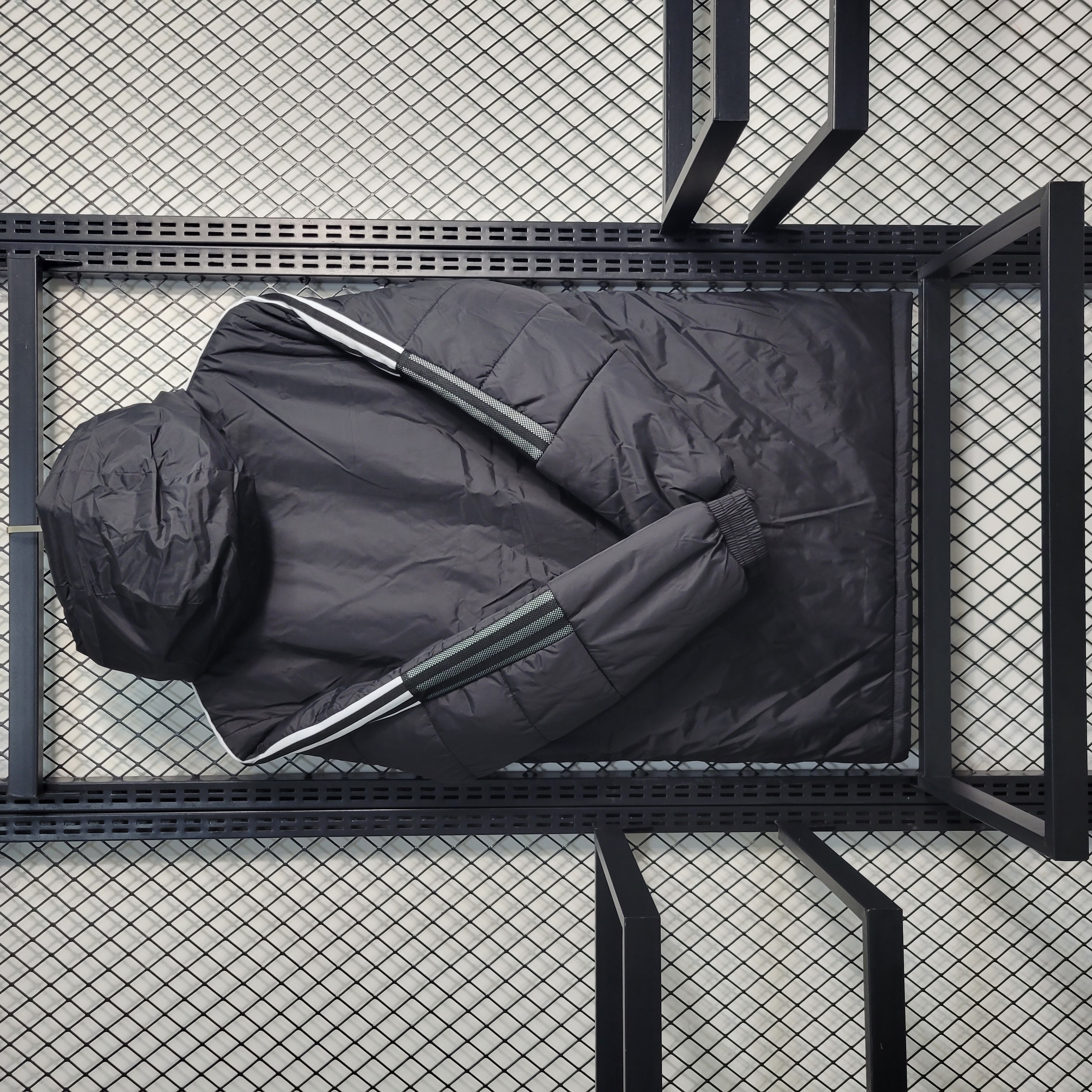 Argentina 23-24 Men's Hooded Thermal Cotton Jacket - Black