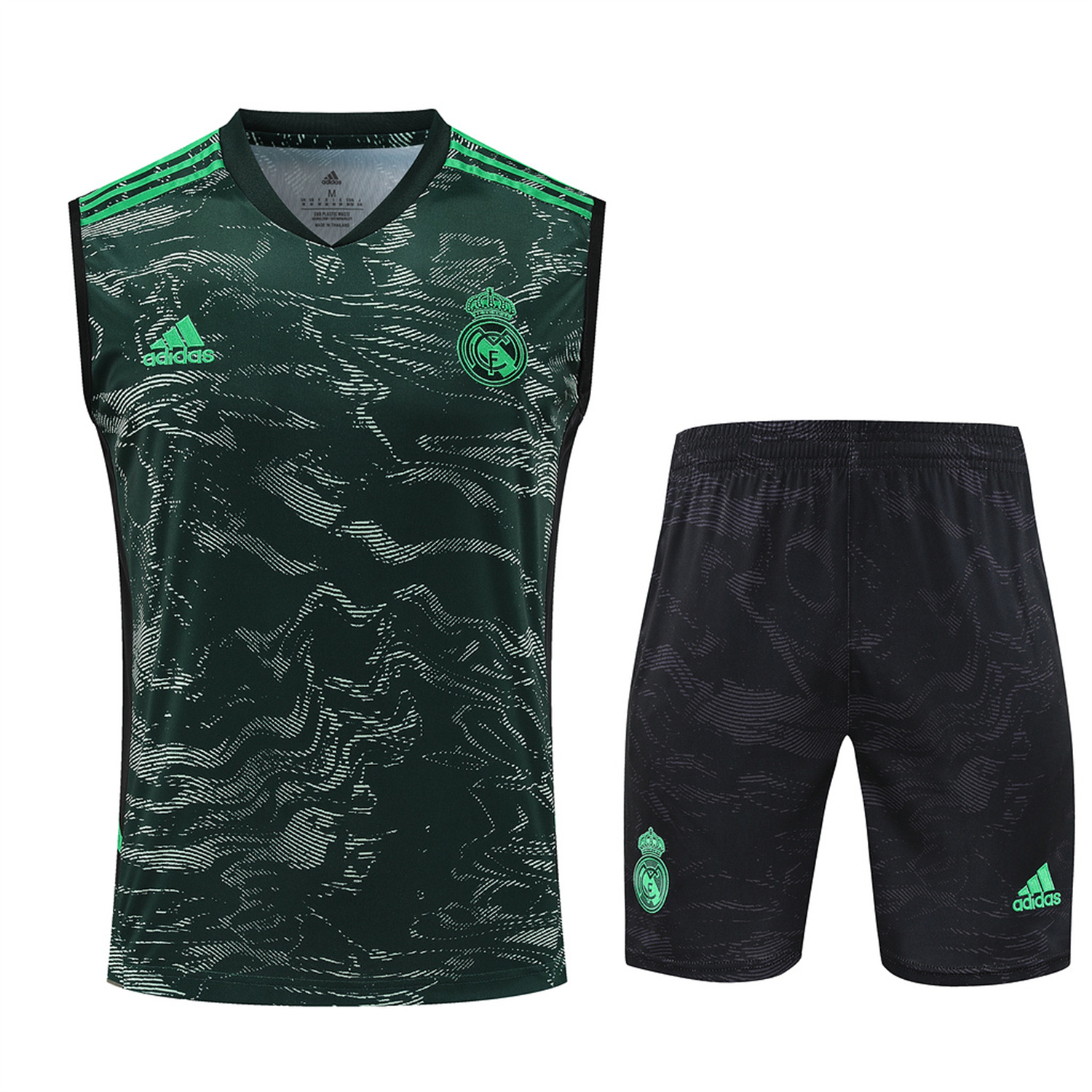 Real Madrid 23-24 Green Training Vest Suit