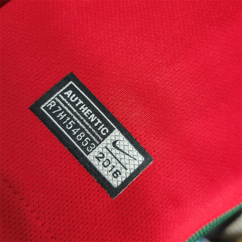 Retro Portugal 16-17 Home Stadium Long Sleeve Jersey