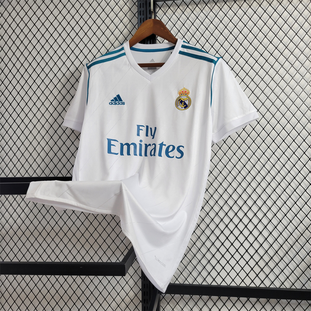 Retro Real Madrid 17-18 Home Jersey - with Champions League Final Final