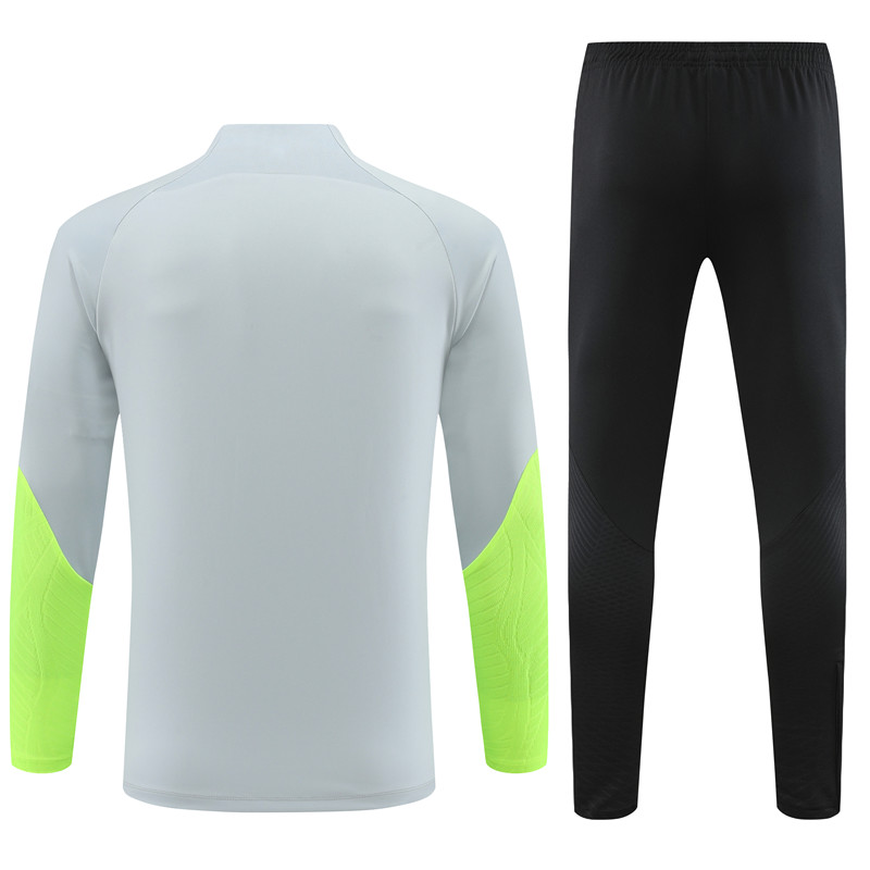 Paris Saint-Germain PSG 23-24 Kids Long Sleeve Training Set Light Grey