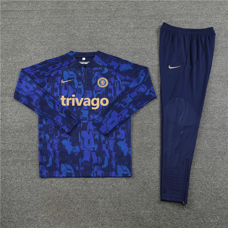 Che 23-24 Kids Long Sleeve Training Set Blue Camouflage