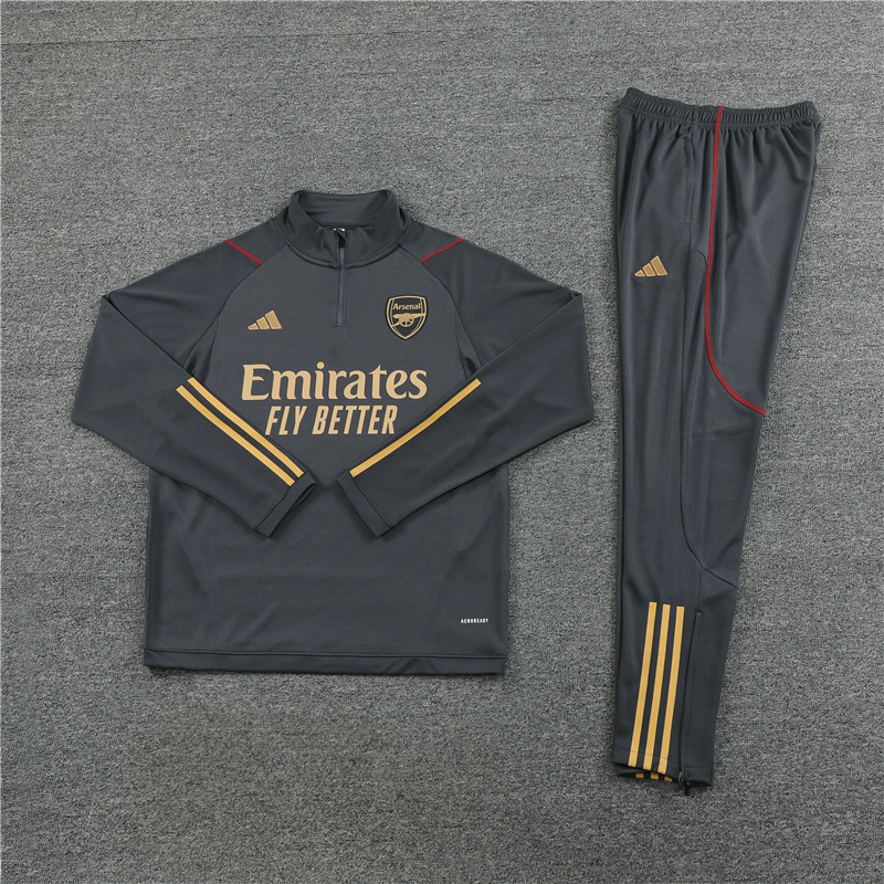 Arsenal 23-24 Kids Long Sleeve Training Set Dark Grey