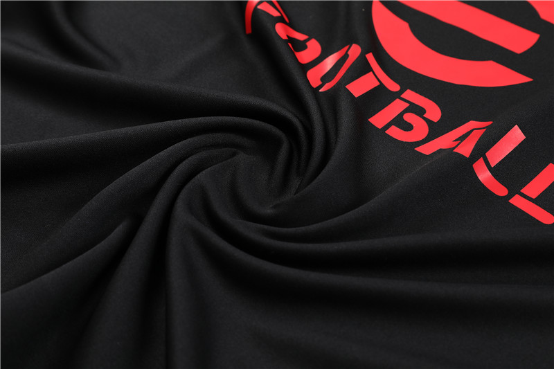 AC Milan 23-24 Kids Long Sleeve Training Set Black and Red