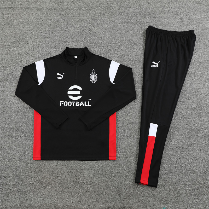 AC Milan 23-24 Long Sleeve Training Set -Black
