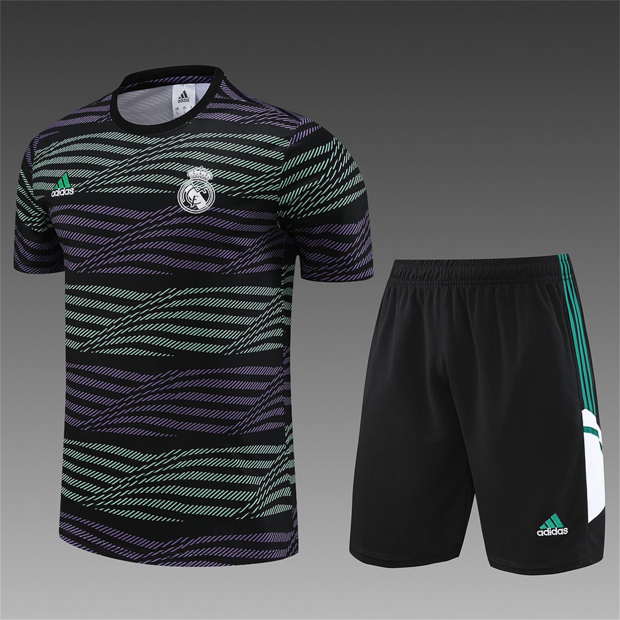 Real Madrid 23-24 Short-Sleeve Training Set - Purple&Green