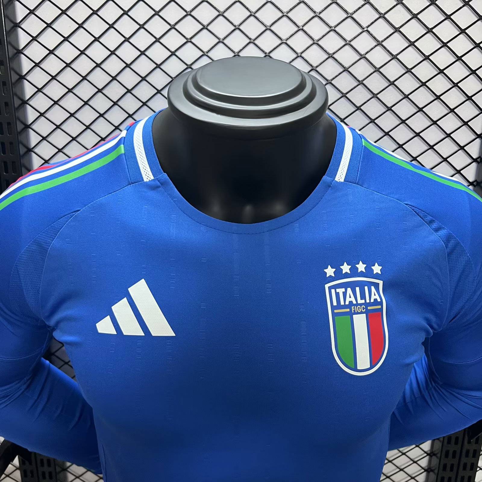 Italy 2024 Home Stadium Long Sleeve Jersey - Player Version