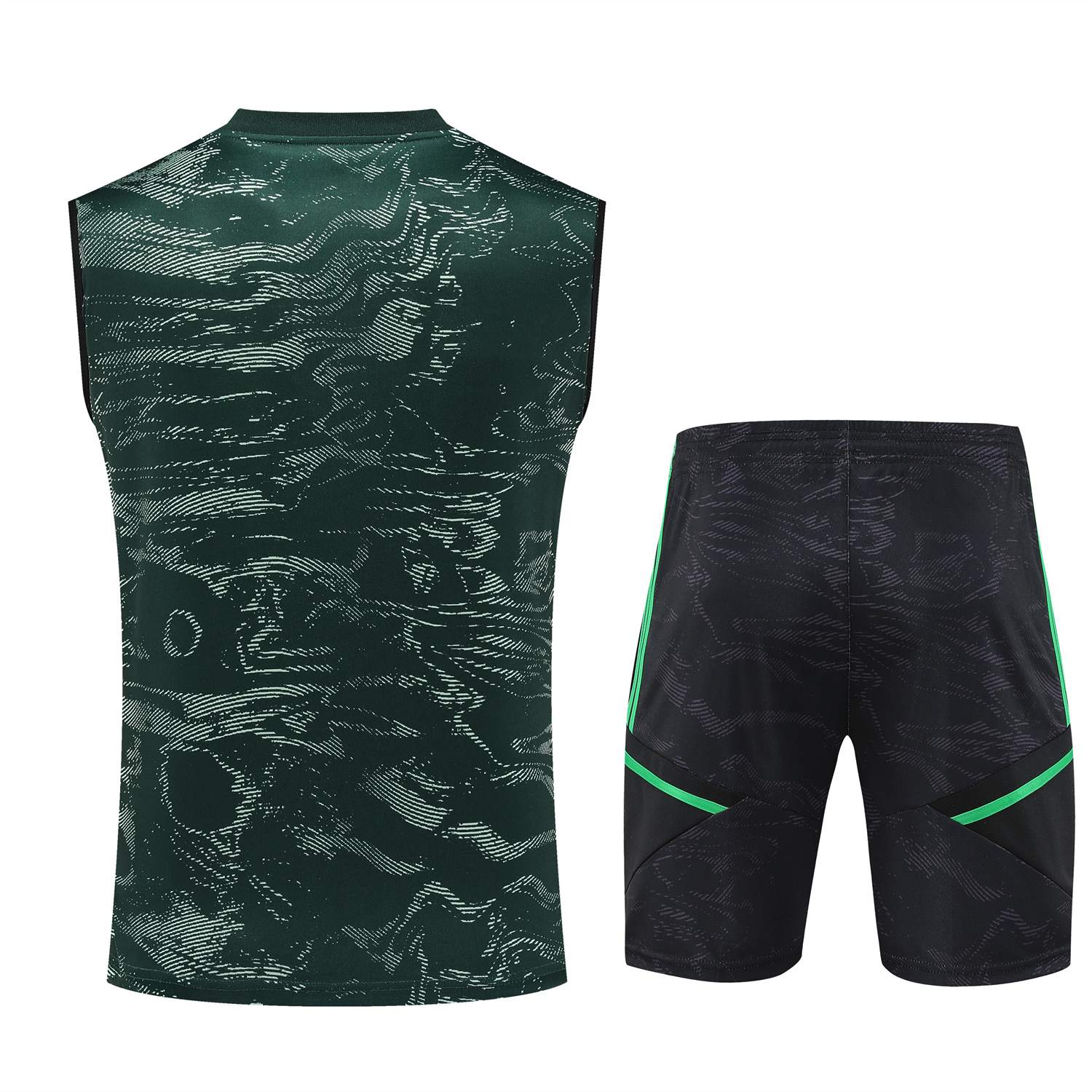 Real Madrid 23-24 Green Training Vest Suit