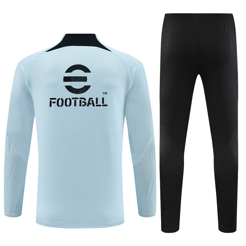 Inter Milan 23-24 Kids Long Sleeve Training Set Light Grey