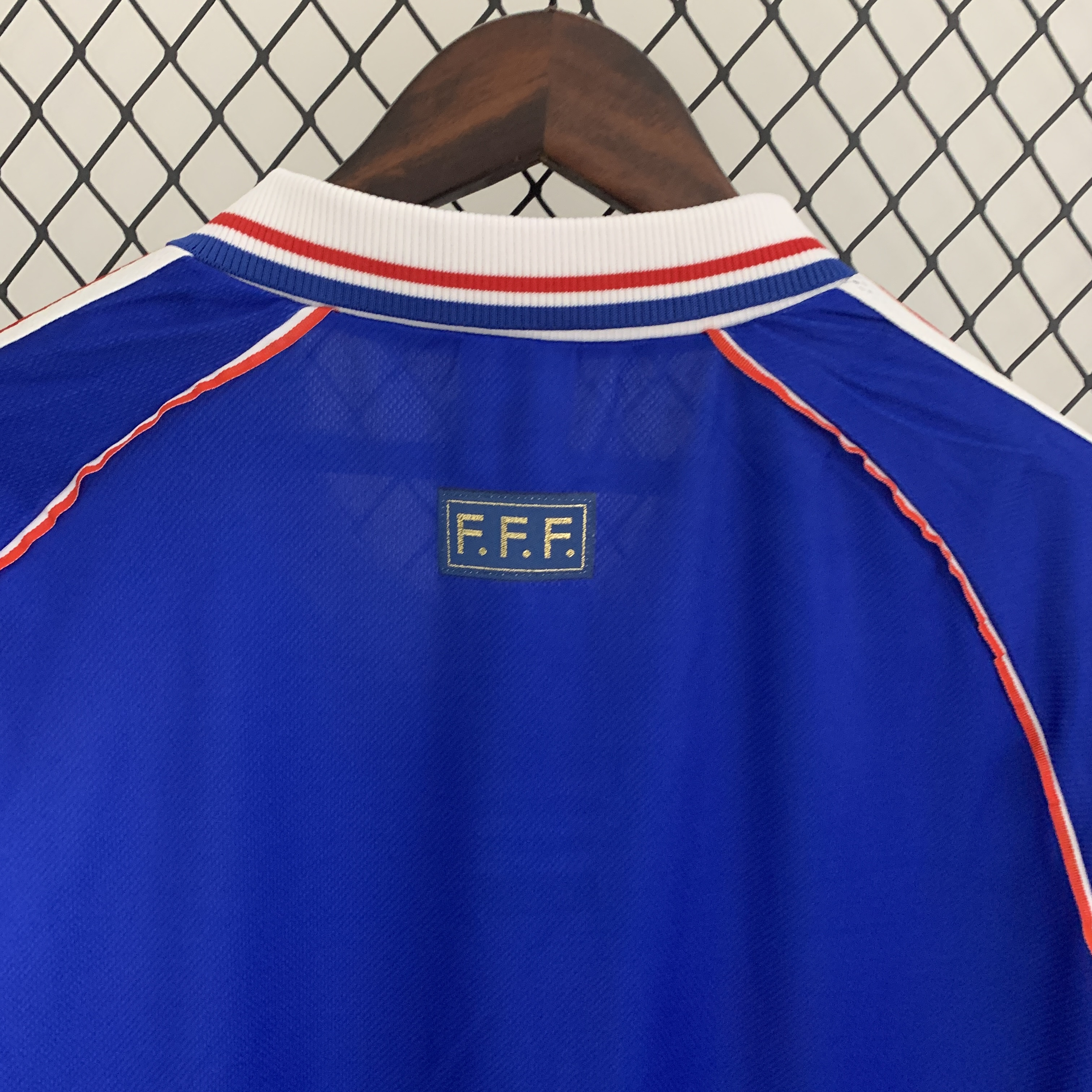 Retro France 1998 Home Stadium Long Sleeve Jersey