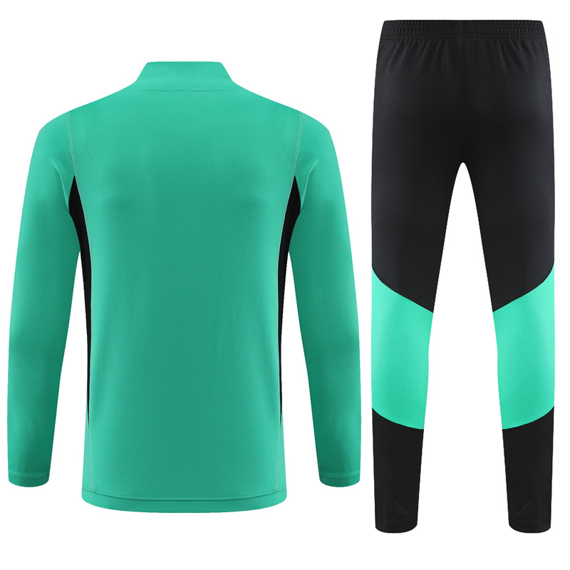Manchester United 23-24 Kids Long Sleeve Training Set Green