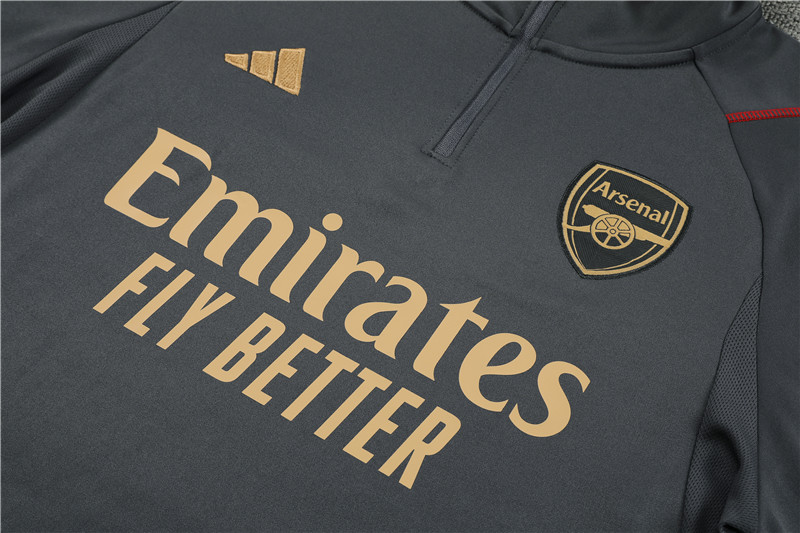 Arsenal 23-24 Kids Long Sleeve Training Set Dark Grey