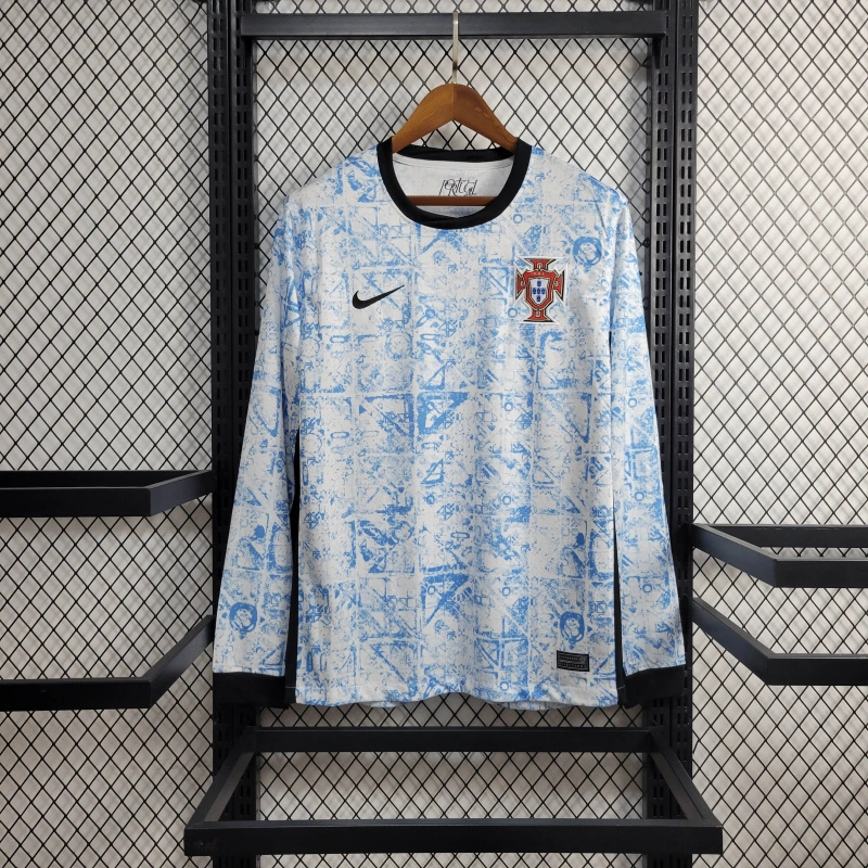 Portugal 2024 Away Stadium Long Sleeve Jersey - Fans Version