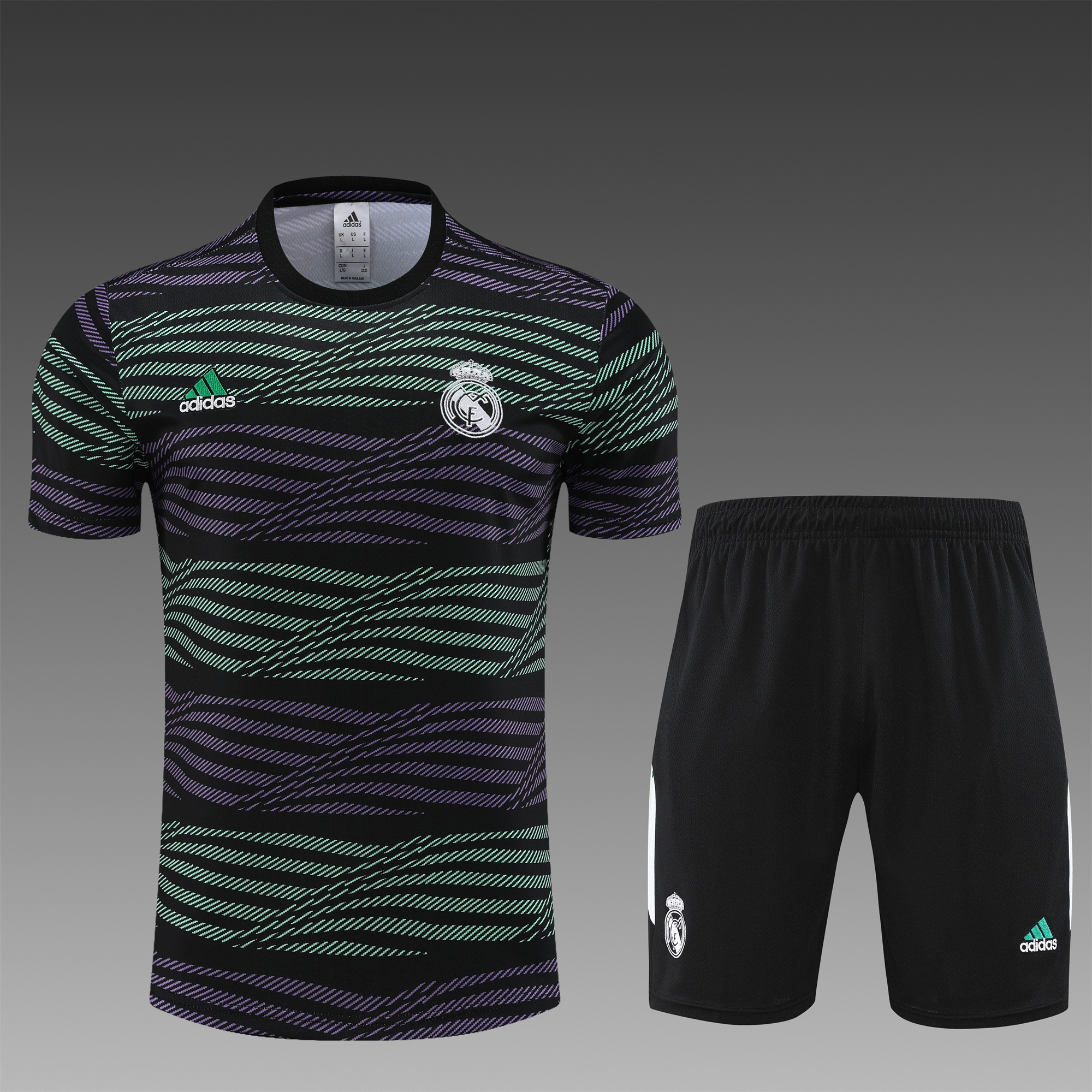 Real Madrid 23-24 Short-Sleeve Training Set - Purple&Green