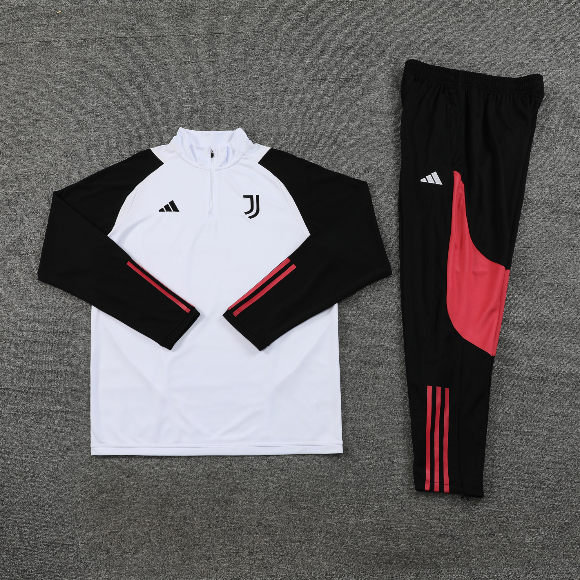 Juventus 23-24 Long Sleeve Training Set White Red
