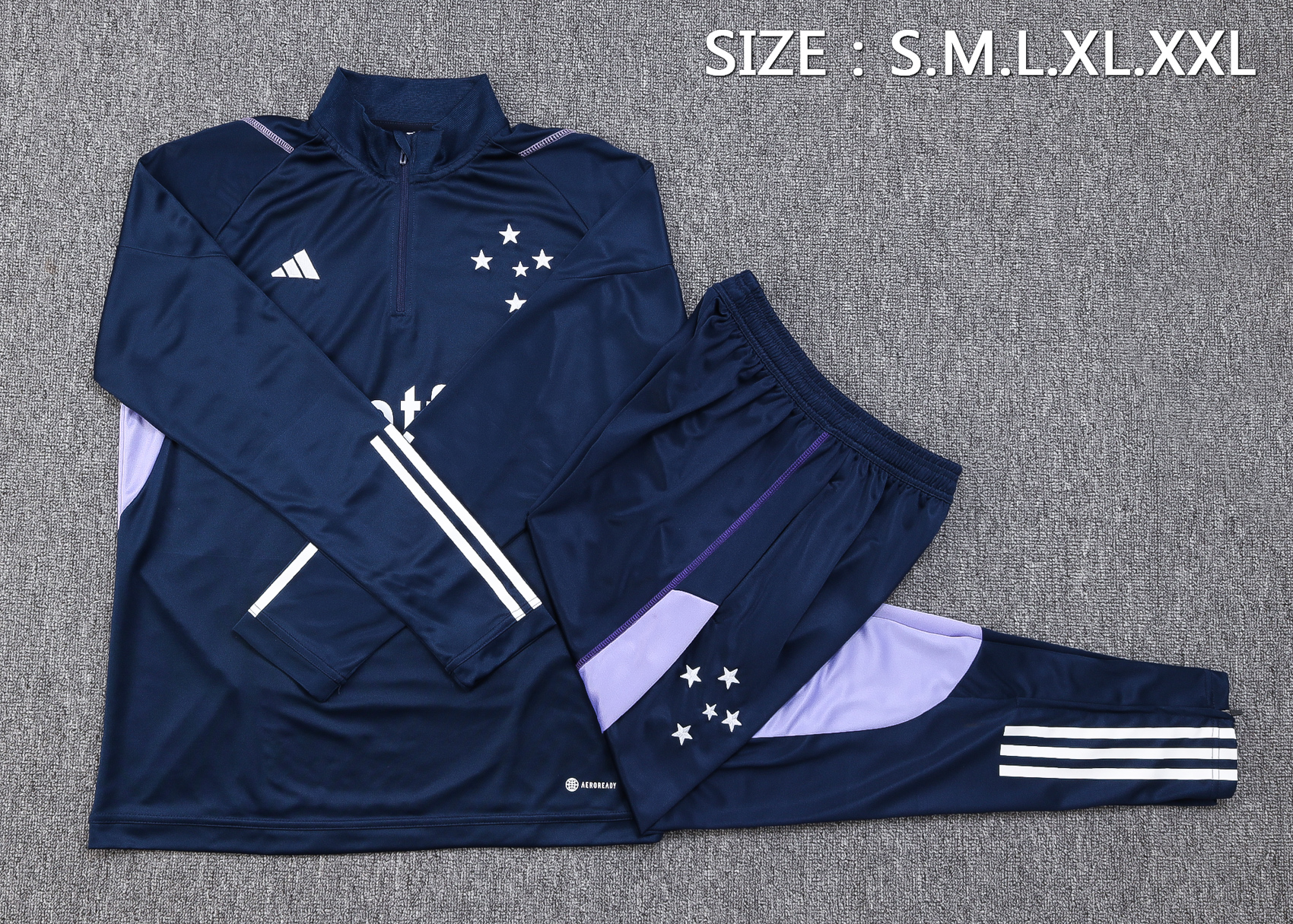 Cruzeiro Esporte Clube 23-24 Long Sleeve Training Set -Royal Blue