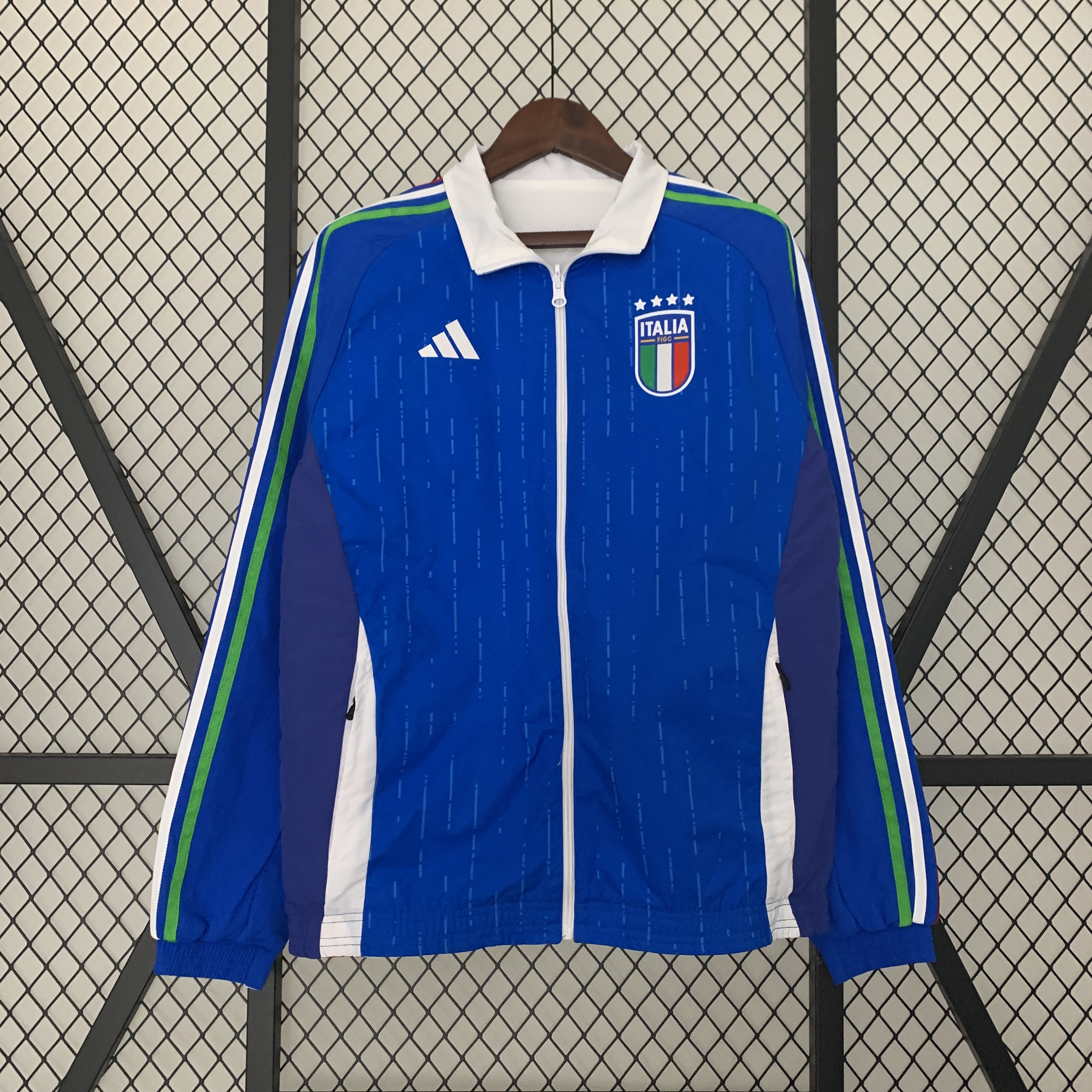 Italy 23-24 Double Sided Windbreaker - Blue & White