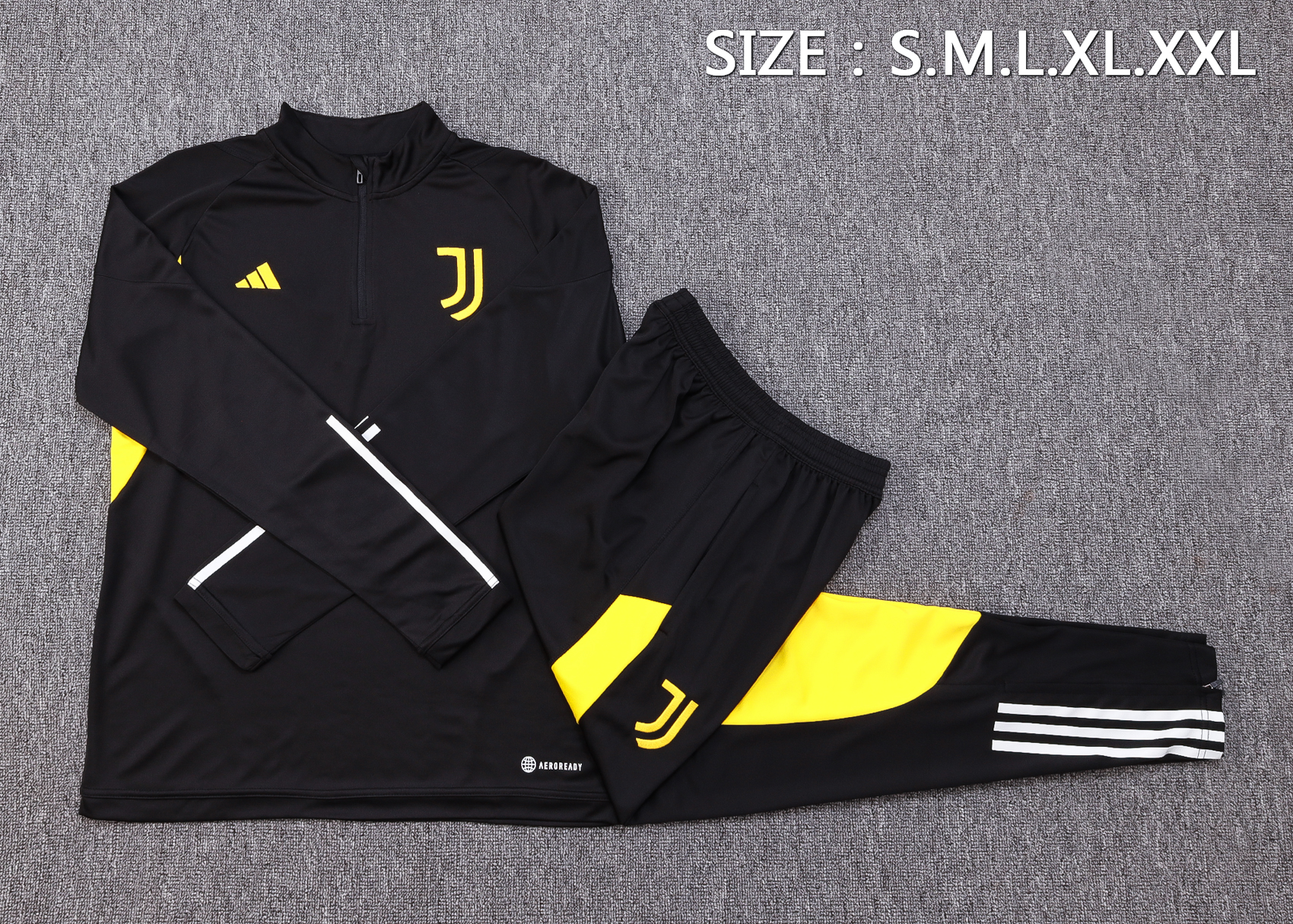Juventus 23-24 Kids Long Sleeve Training Set Black